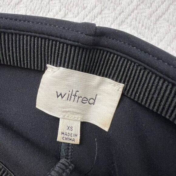 Aritzia Wilfred Women Size XS Italian Fabric Black Pull on Leggings Pants Lounge - Picture 5 of 15